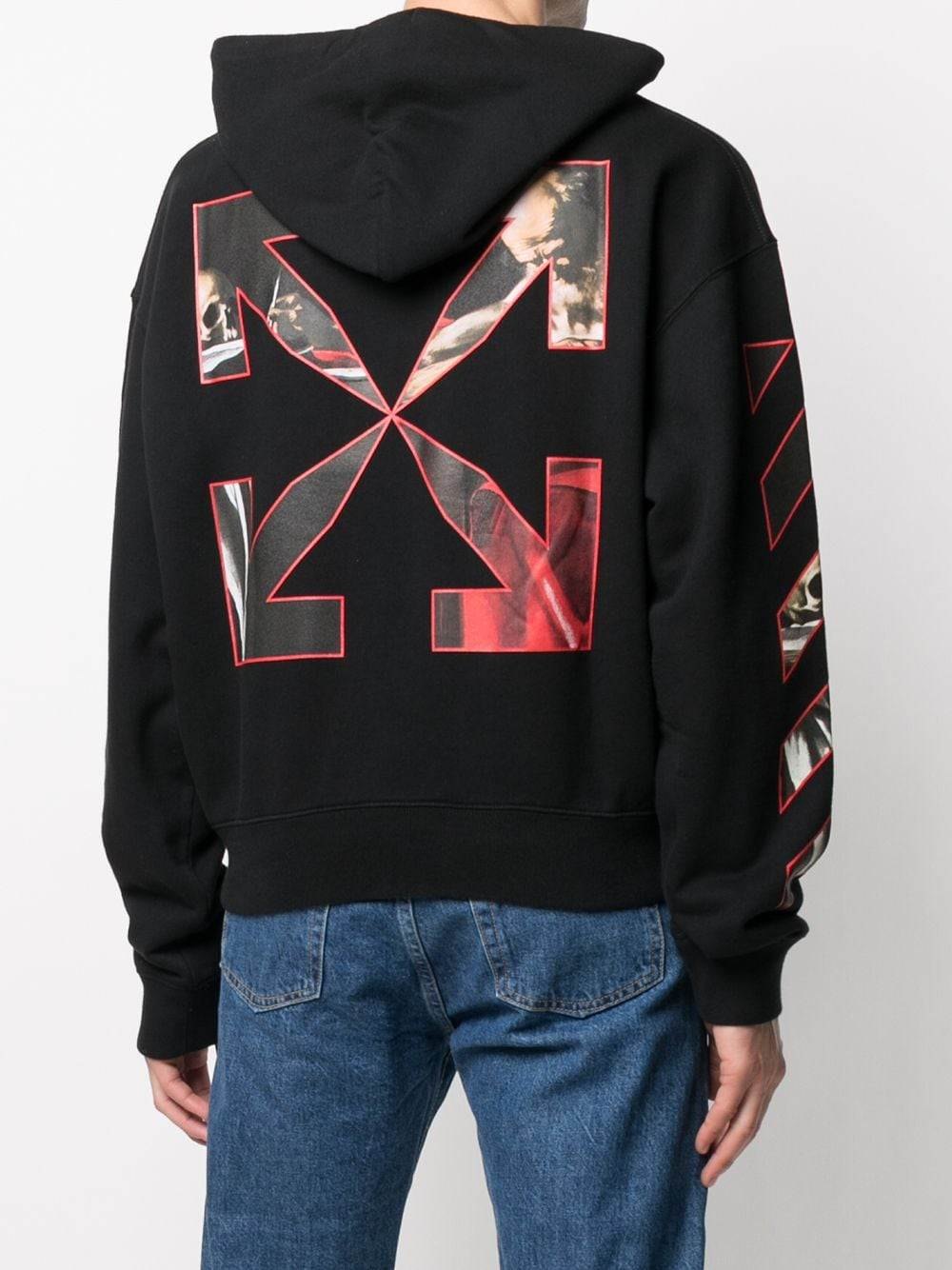 商品Off-White|男黑色棉印花圆领套头卫衣 OMBB037R21FLE002-0125（澳门仓发货）,价格¥3026,第3张图片详细描述