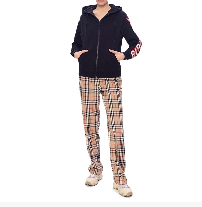 商品[国内直发] Burberry|BURBERRY 女士紫色粉色双色系带运动鞋 8037185,价格¥2937,第7张图片详细��描述