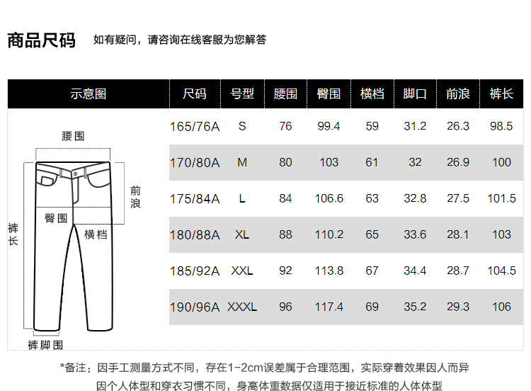 商品[国内直发] HLA|海澜之家休闲时尚牛仔裤2021秋新后腰皮标弹力裤子男,价格¥173,第3张图片详细描述