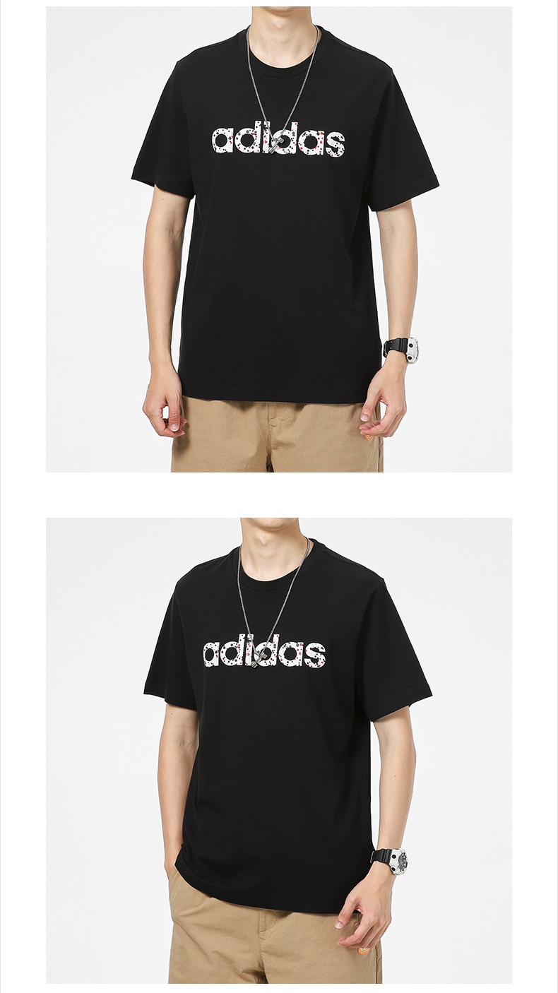 商品[国内直发] Adidas|M BASC TEE男士运动休闲短袖T恤,价格¥81,第3张图片详细描述