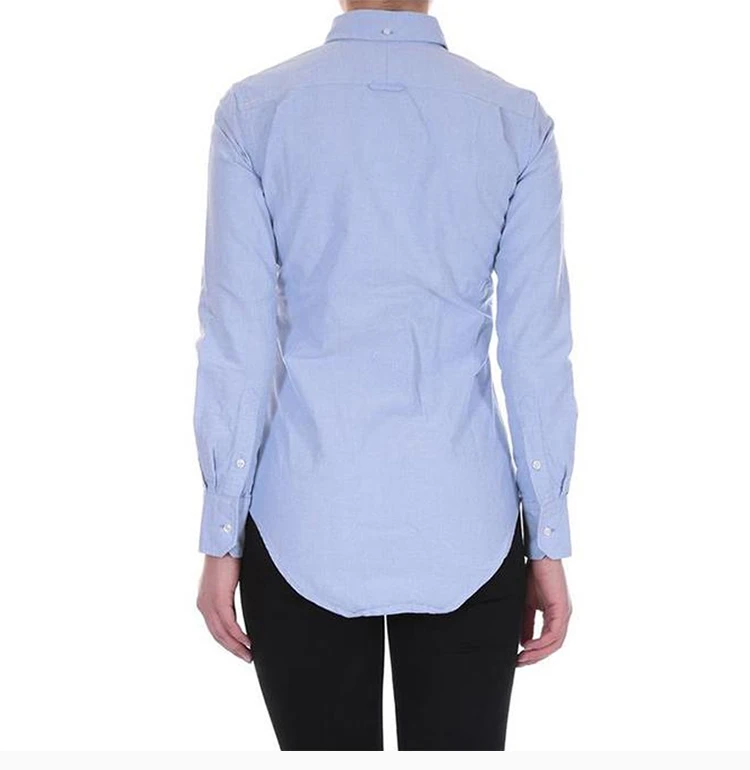 商品[国内直发] Thom Browne|Thom Browne 女士蓝色休闲衬衫 FLL005E-00139-480,价格¥2433,第6张图片详细描述