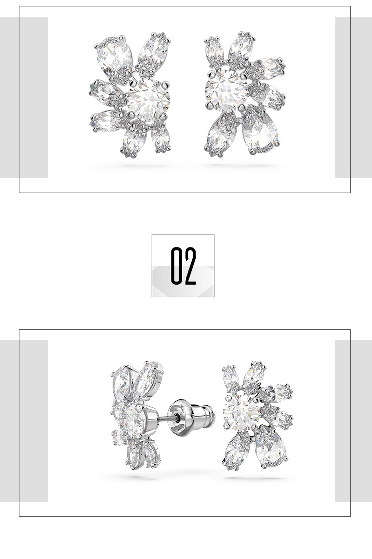 商品Swarovski|SWAROVSKI 施华洛世奇 GEMA 耳钉 女 饰品 礼物 5644679,价格¥882,第3张图片详细描述
