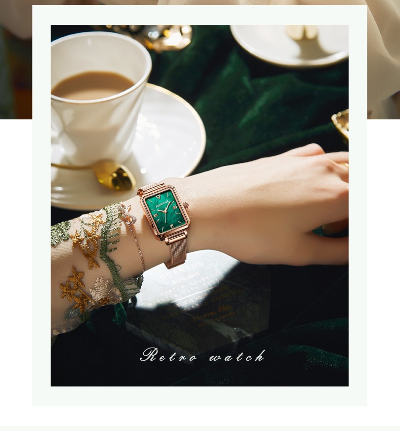 商品[国内直发] Mark Fairwhale|马克华菲品牌手表时尚小绿表女士手表,价格¥315,第5张图片详细描述