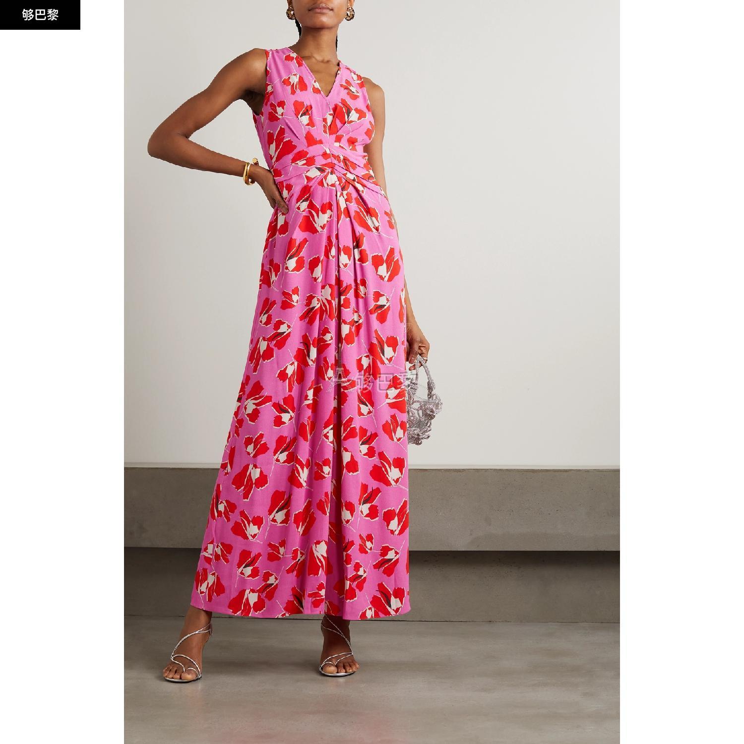 商品Diane von Furstenberg|包邮包税【预售7天发货】 DIANE VON FURSTENBERG 23秋冬 女士 连衣裙 Ace 花卉印花绉纱超长连衣裙 1647597309096825 DVFDS2R011PTLPM ,价格¥5822,第5张图片详细描述