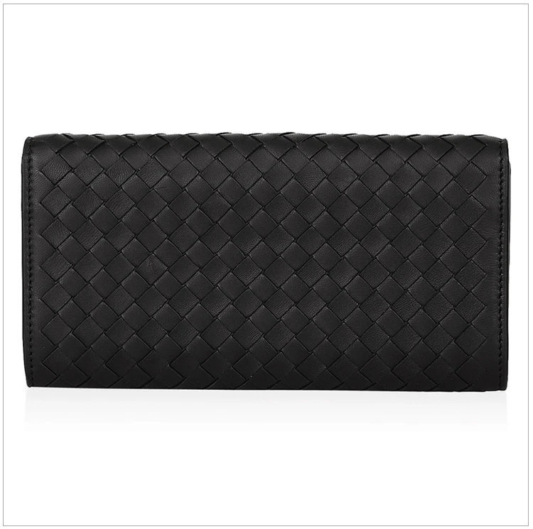 商品[国内直发] Bottega Veneta|Bottega Veneta 葆蝶家 中性黑色羊皮长款钱包钱夹 150509-V001N-1000,价格¥2946,第6张图片详细描述