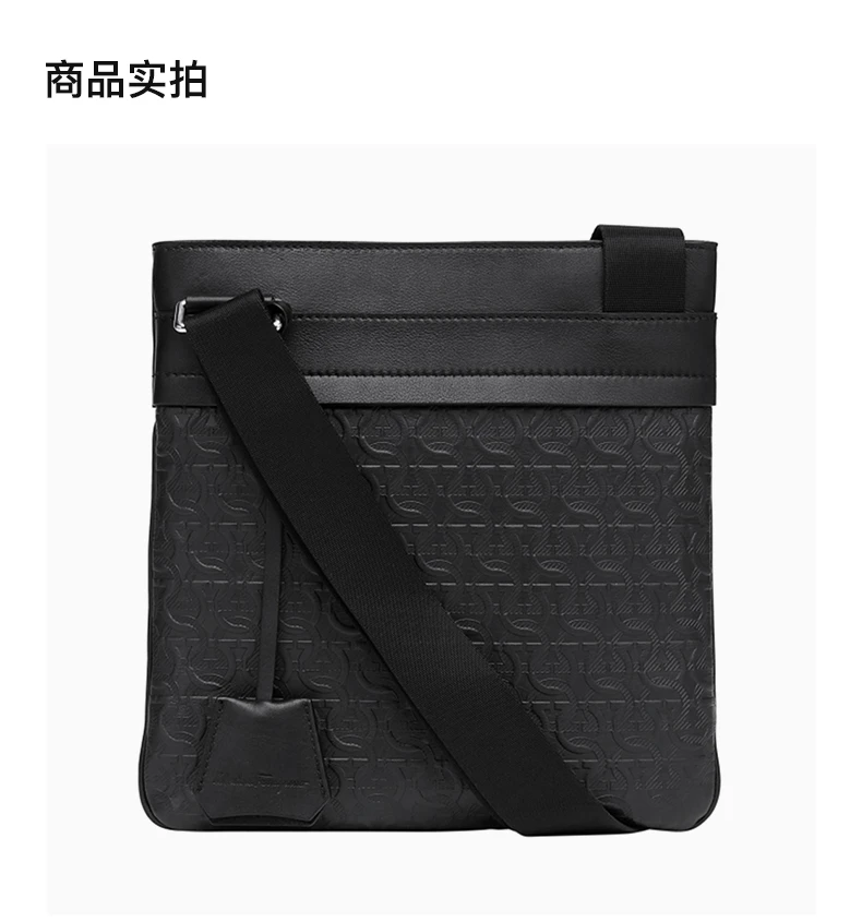 商品Salvatore Ferragamo|SALVATORE FERRAGAMO 菲拉格慕 男士黑色斜挎包 24-A426-723818,价格¥5238,第2张图片详细描述