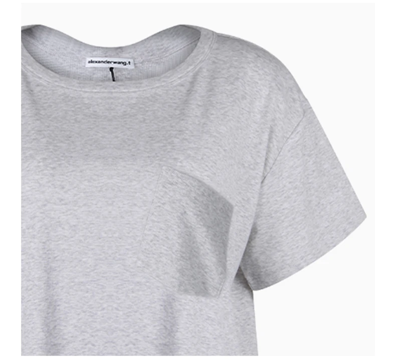 商品Alexander Wang|ALEXANDER WANG 灰色女士T恤 4CC1201075-012,价格¥809,第6张图片详细描述