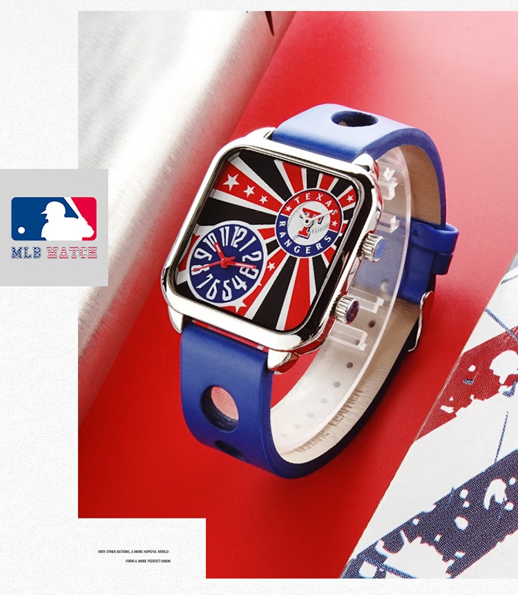 商品[国内直发] MLB|MLB美职棒 大联盟微章两地时间防水石英手表 YH006,价格¥301,第10张图片详细描述