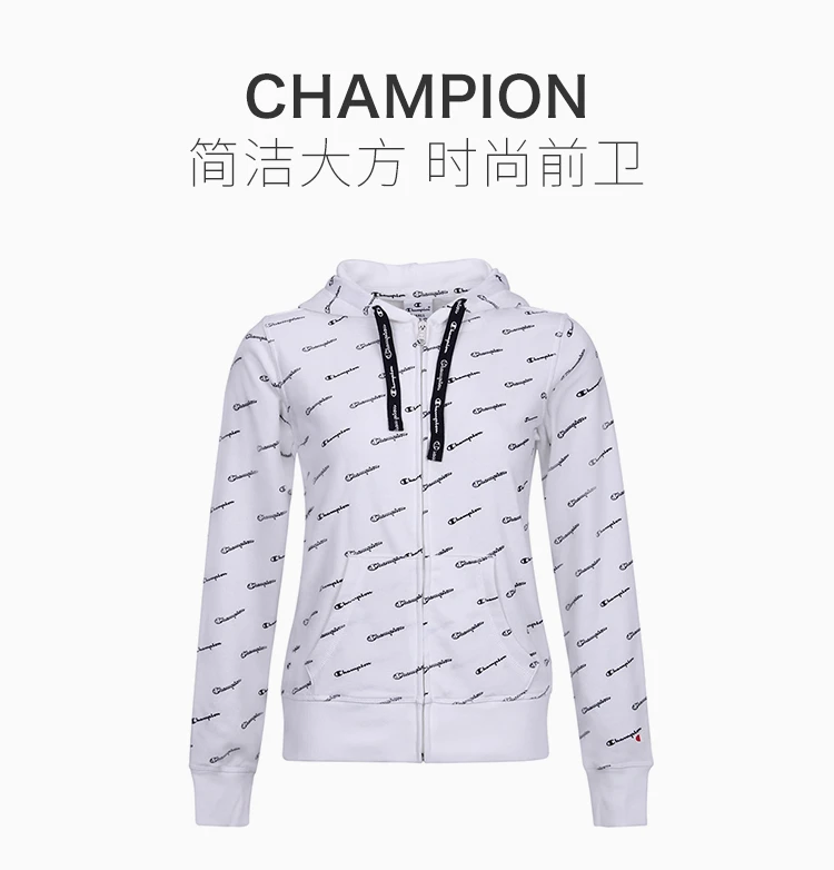 商品CHAMPION|Champion 白色棉、涤纶女士卫衣 111412-WL001,价格¥226,第1张图片详细描述