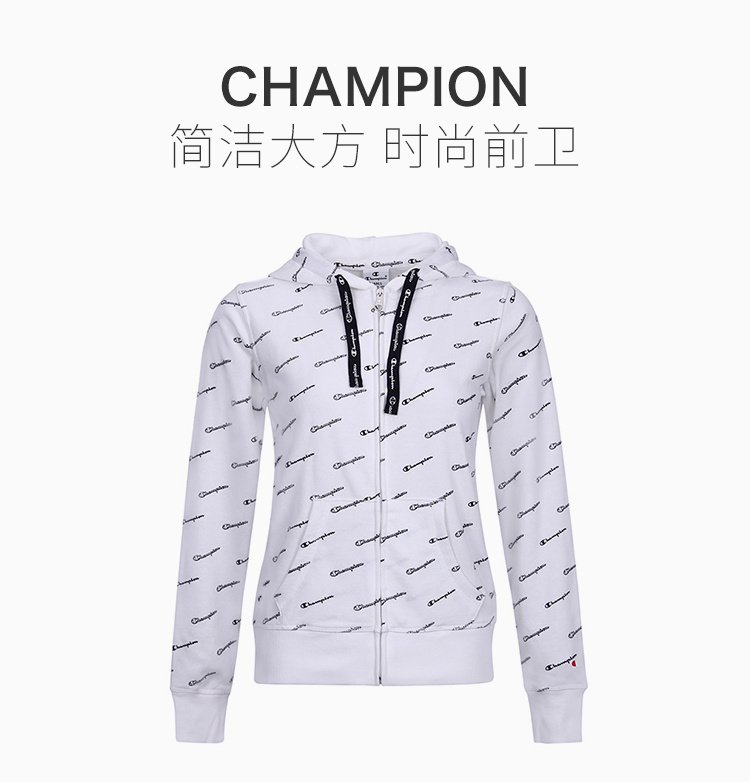 商品CHAMPION|Champion 白色棉、涤纶女士卫衣 111412-WL001,价格¥232,第3张图片详细描述