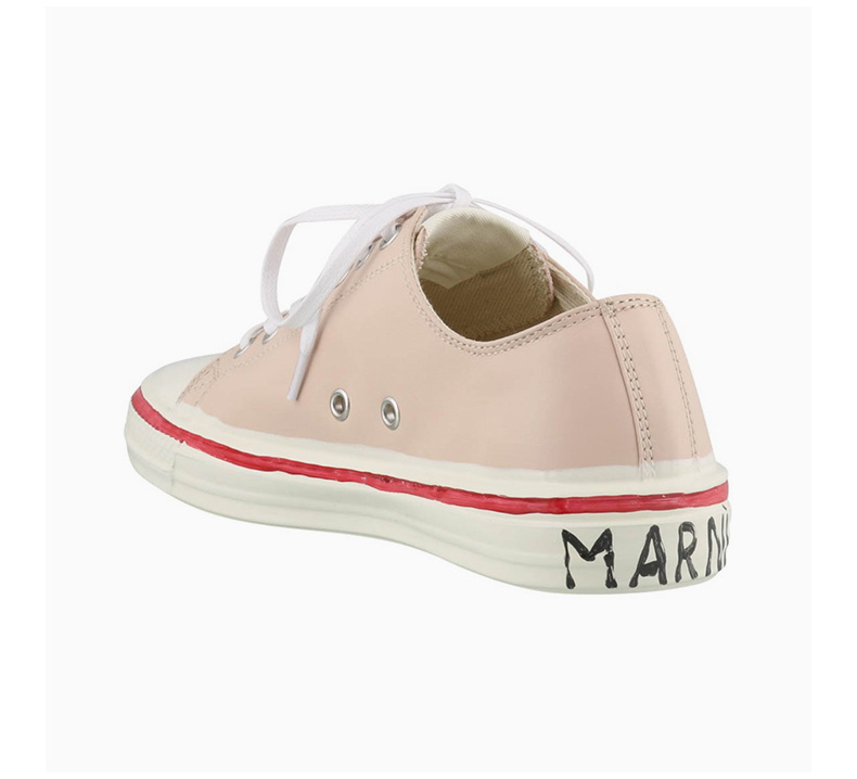 商品Marni|MARNI 女士粉色带徽标字样的皮革系带运动鞋 SNZW006802-P3350-ZN007,价格¥1355,第8张图片详细描述