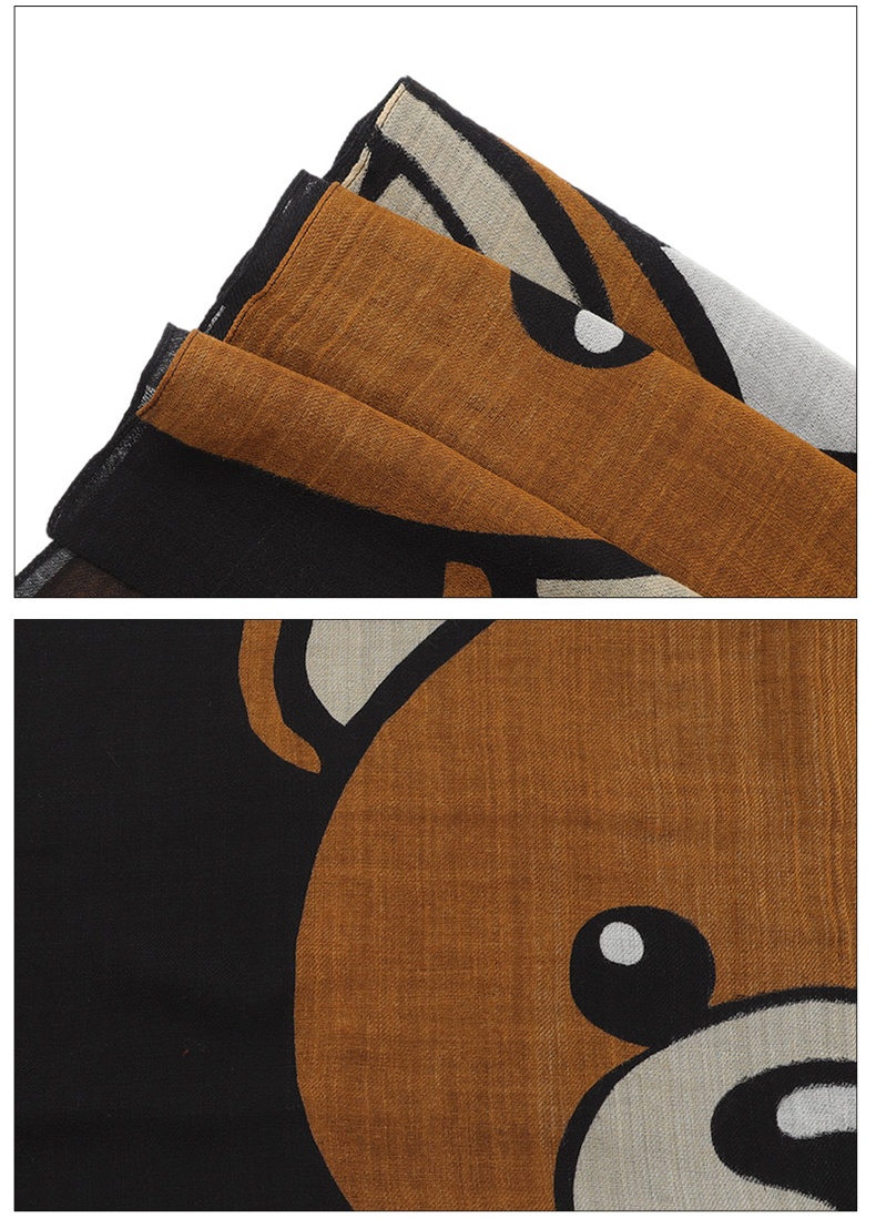 商品Moschino|莫斯奇诺 女士泰迪熊logo款羊毛围巾03317M2525（香港仓发货）,价格¥450,第8张图片详细描述