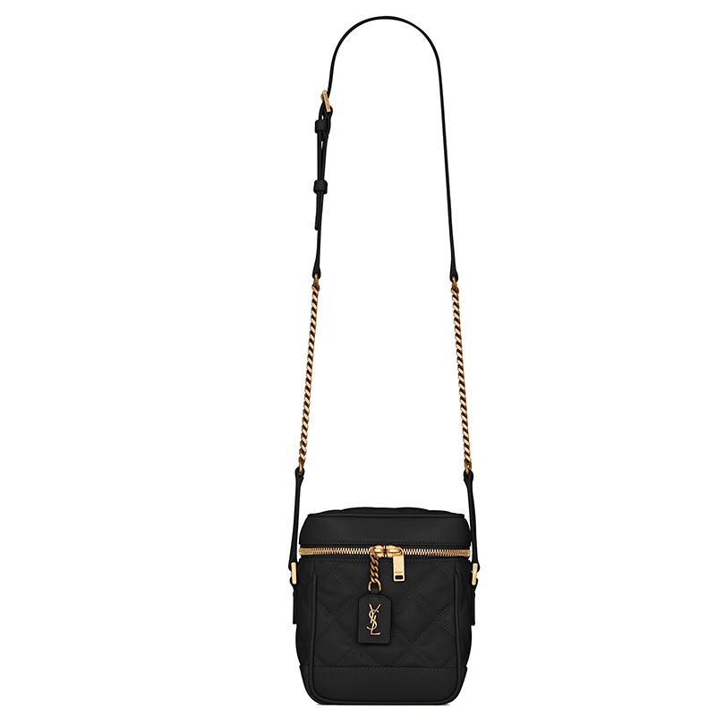 商品Yves Saint Laurent|SAINT LAURENT PARIS/圣罗兰 YSL 初春新款VANITY 80'S系列女士浮雕纹小牛皮方形单肩斜挎包,价格¥11469,第2张图片详细描述