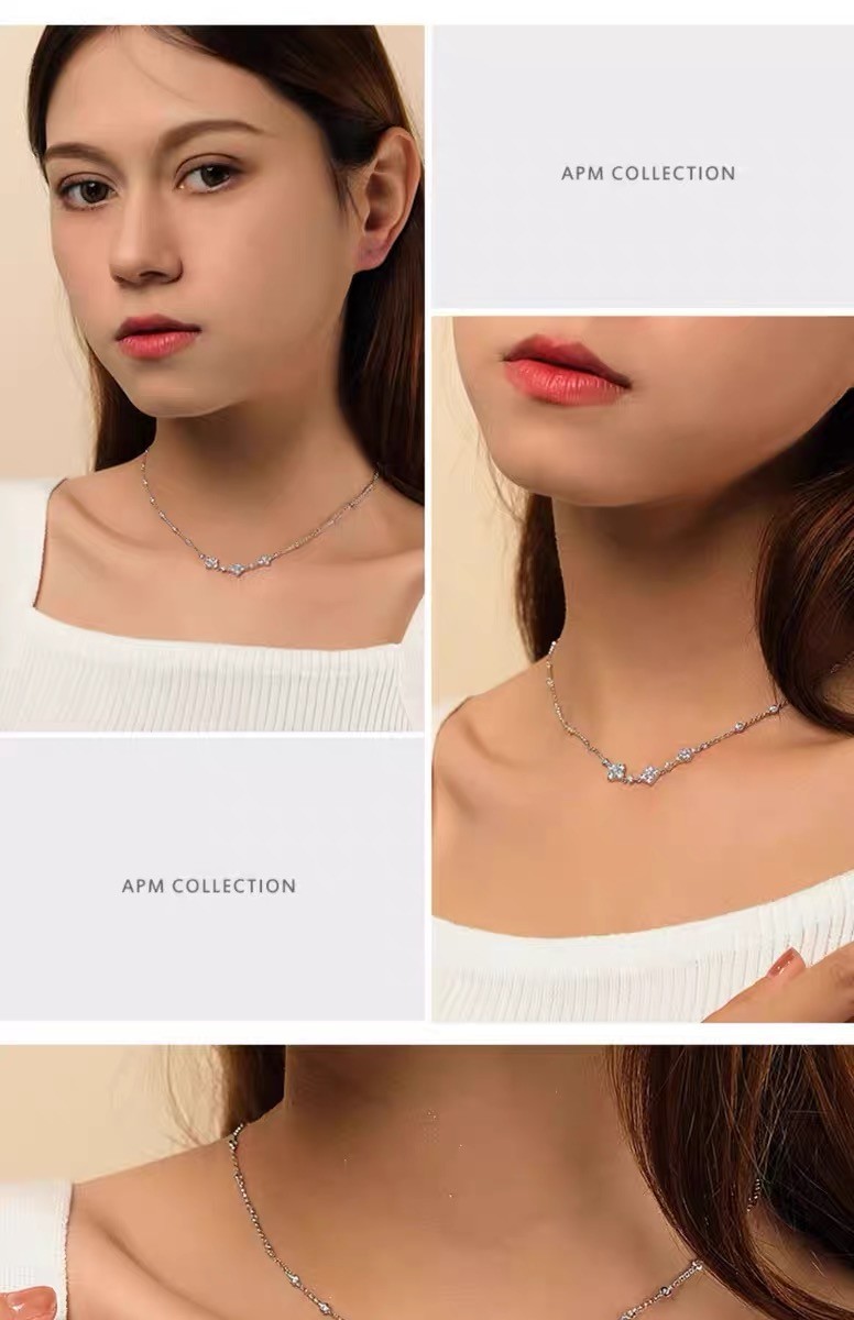 商品[国内直发] apm Monaco|apm monaco 闪耀可调节项链纯银 银白色项链 女款AC6188OX,价格¥1108,第17张图片详细描述