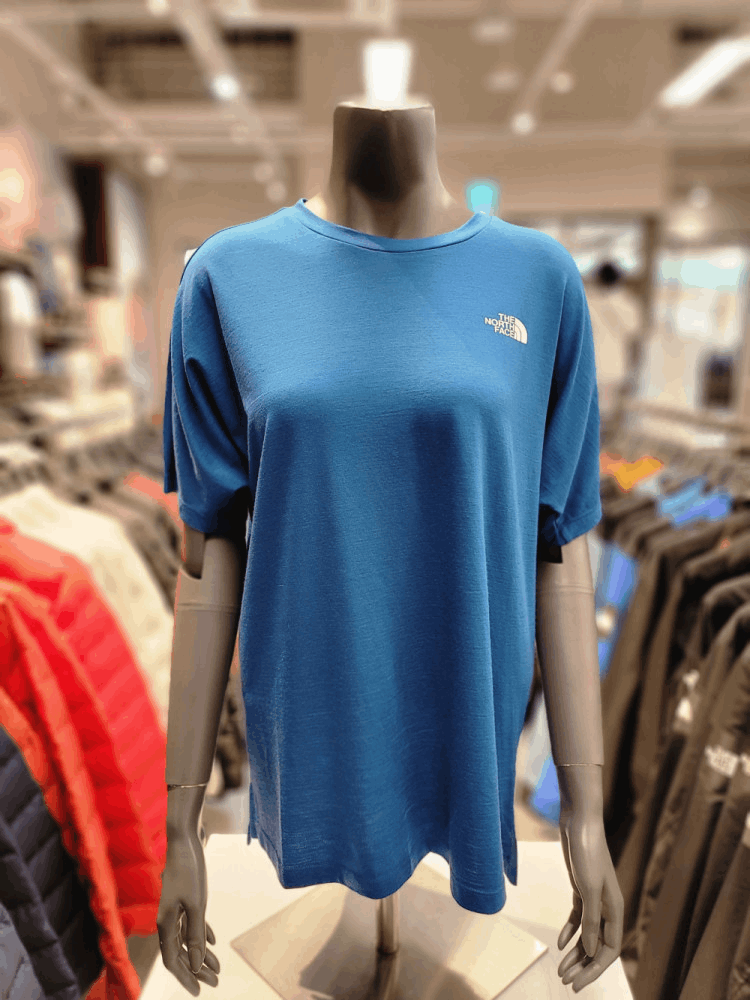 商品The North Face|【Brilliant|包邮包税】北面户外 女士 MERINO 毛 短袖 T恤 NT7UM33A BLU,价格¥289,第1张图片详细描述