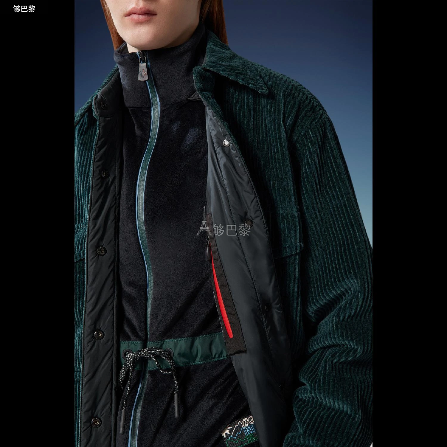 商品Moncler|【预售】 MONCLER盟可睐 24秋冬 女士 大衣 Vanay女士长款衬衫式夹克外套 I20981G0000254AL0897,价格¥10544,第3张图片详细描述