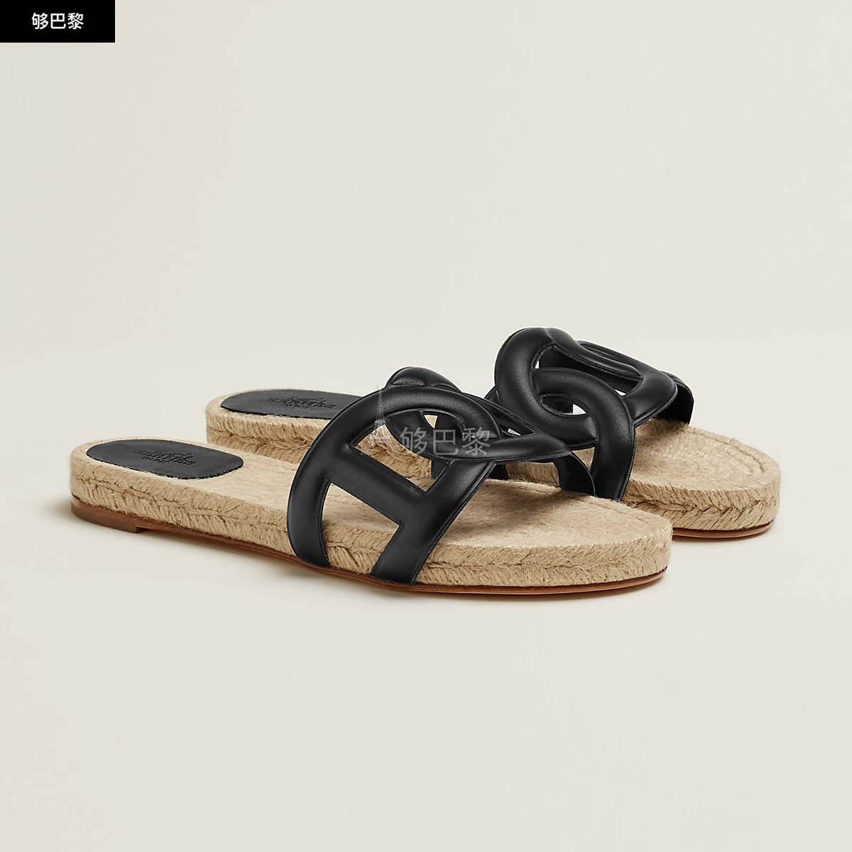 商品Hermes|【预售】 爱马仕 24秋冬 女士 平底凉鞋 Espadrilles Famosa H222151Z 02,价格¥5515,第3张图片详细描述