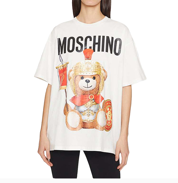 商品Moschino|Moschino 莫斯奇诺 白色棉女装短体恤 0703-5540-V1002,价格¥1073,第15张图片详细描述
