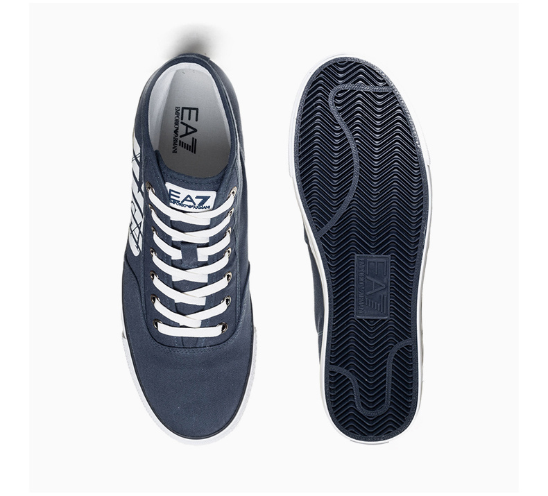 商品Emporio Armani|EMPORIO ARMANI 男海军蓝色男士帆布鞋 288014-5P299-06935,价格¥648,第9张图片详细描述