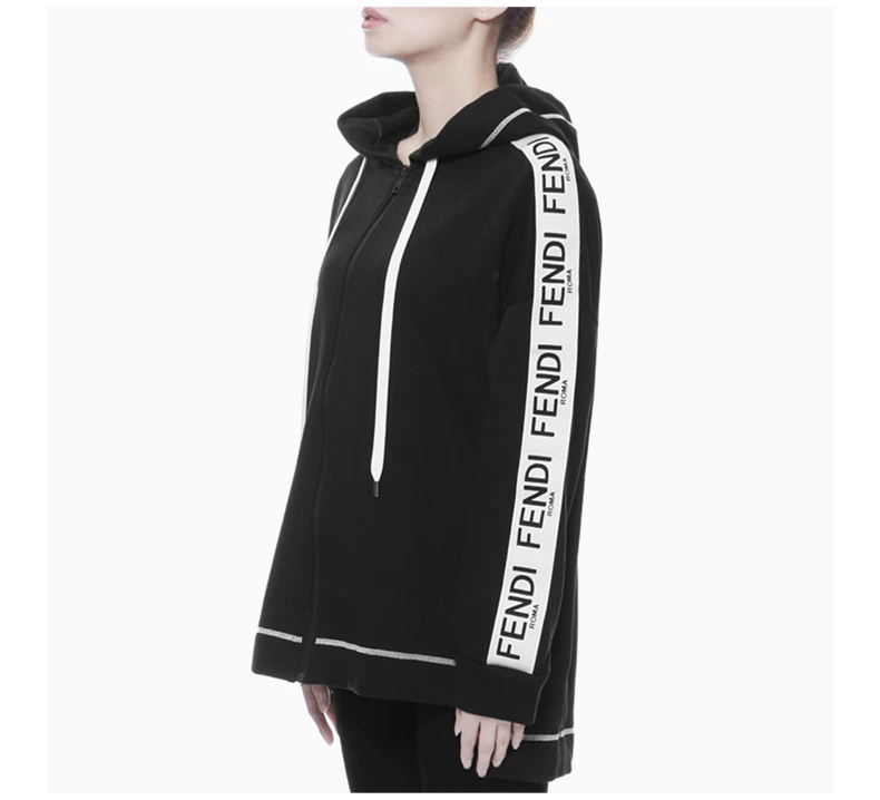 商品[国内直发] Fendi|FENDI 黑色女士卫衣/帽衫 FAF081-A6JD-F0GME,价格¥4779,第6张图片详细描述