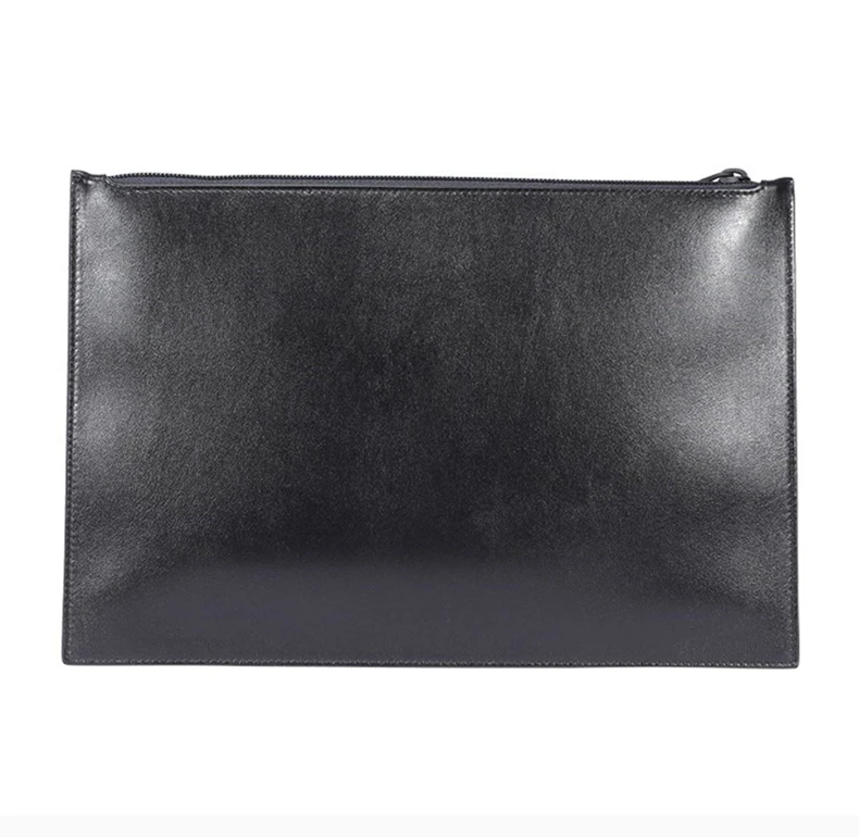 商品[国内直发] Alexander McQueen|Alexander McQueen 男士黑色白色字母logo小牛皮拉链手拿包 560472-1SJ6B-1092,价格¥2436,第6张图片详细描述