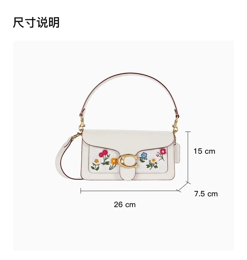 商品[国内直发] Coach|COACH 白色女士斜挎包 627B4R7B,价格¥3110,第3张图片详细描述