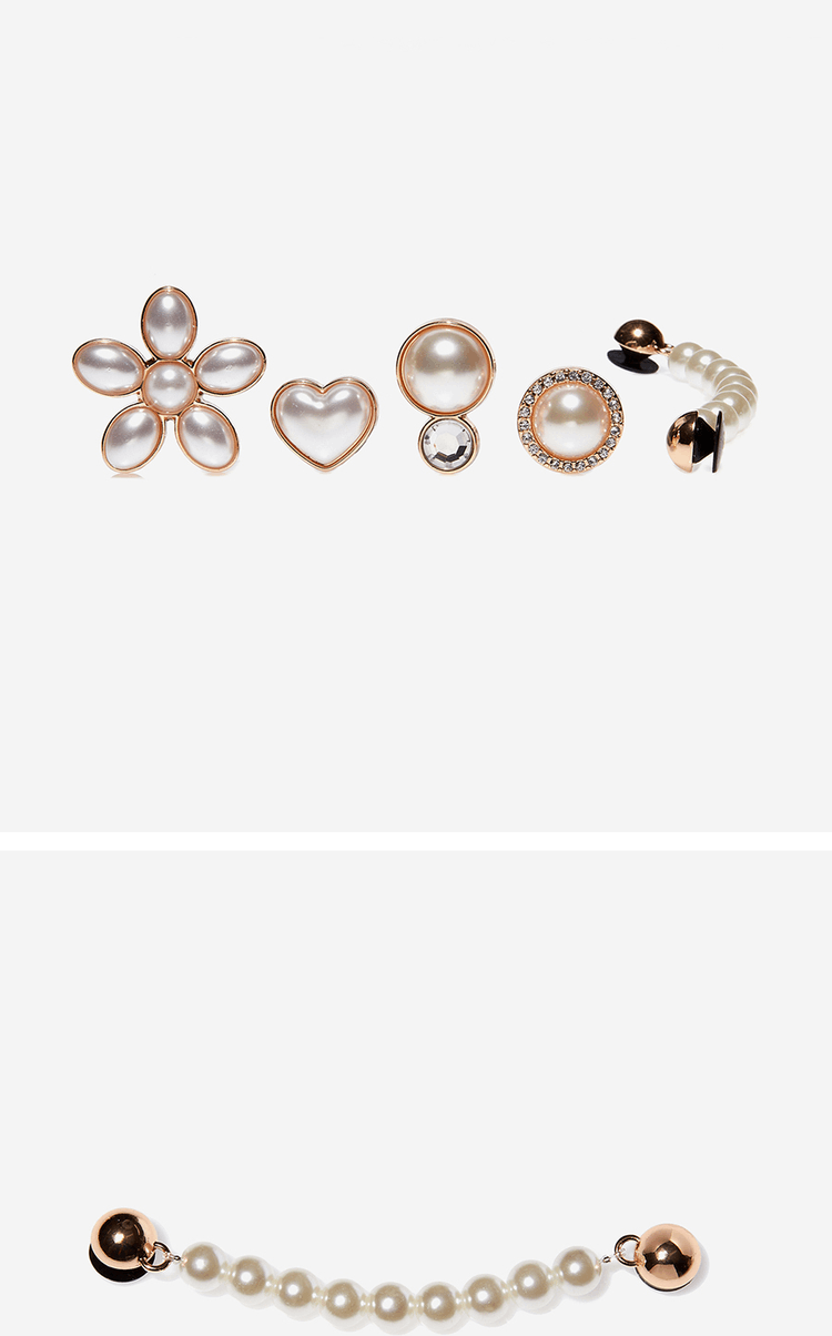 商品Crocs|【Brilliant|包邮包税】卡骆驰 DAINTY PEARL JEWELRY 5 PACK 鞋配饰 鞋装饰卡扣  CRS10013133 FFF,价格¥251,第2张图片详细描述