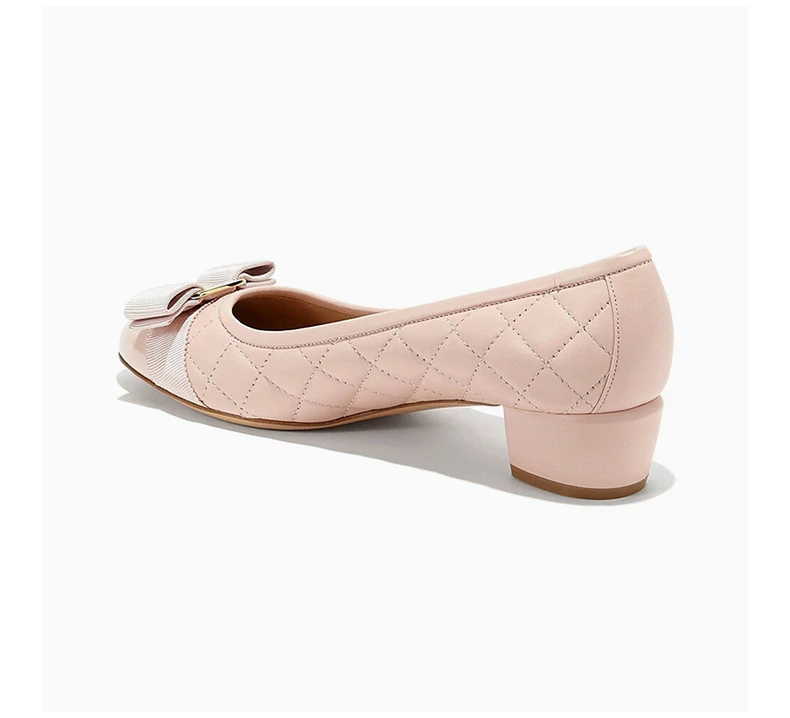 商品Salvatore Ferragamo|SALVATORE FERRAGAMO 女士粉色牛皮蝴蝶结高跟鞋 01-M832-692388,价格¥3408,第6张图片详细描述