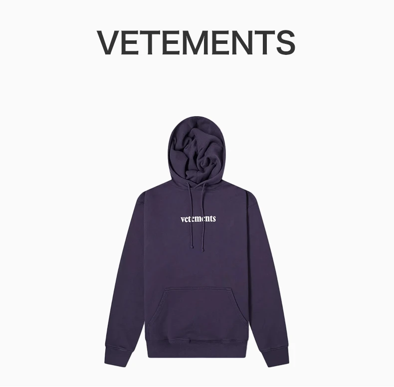 商品Vetements|VETEMENTS 海军蓝色男士卫衣/帽衫 SS20TR311-NAVY,价格¥2373,第1张图片详细描述