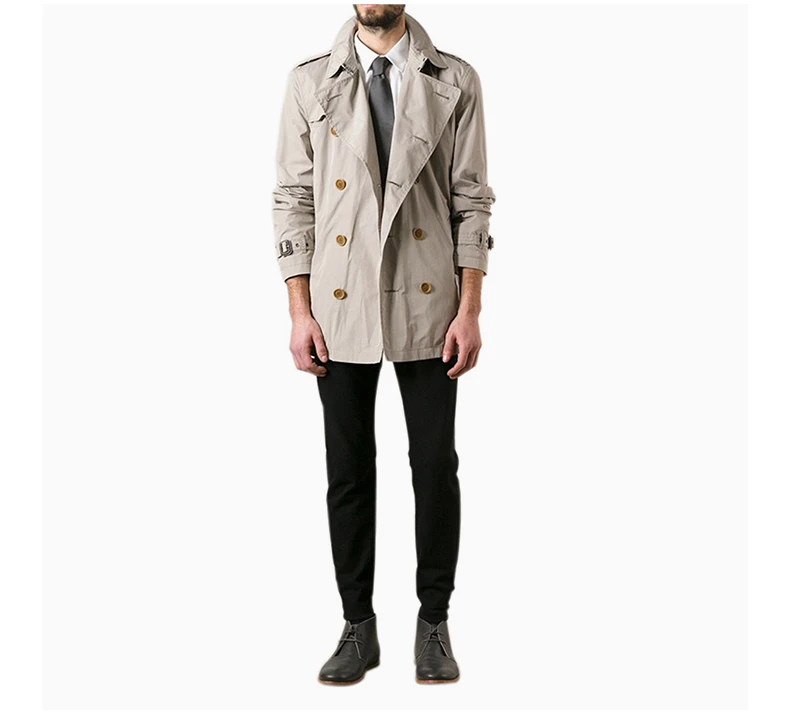 商品Burberry|BURBERRY 杏色男士风衣 3902158,价格¥5486,第7张图片详细描述