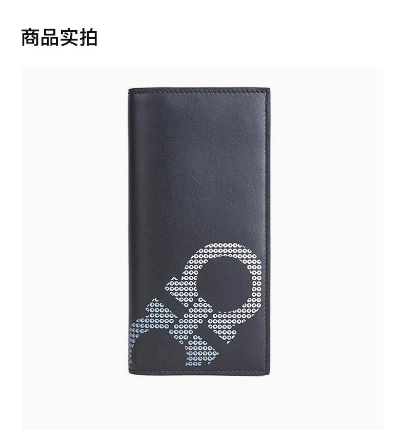 商品Salvatore Ferragamo|Salvatore Ferragamo 菲拉格慕 男士黑色印花图案长款钱包 66-A266-693696,价格¥2213,第4张图片详细描述