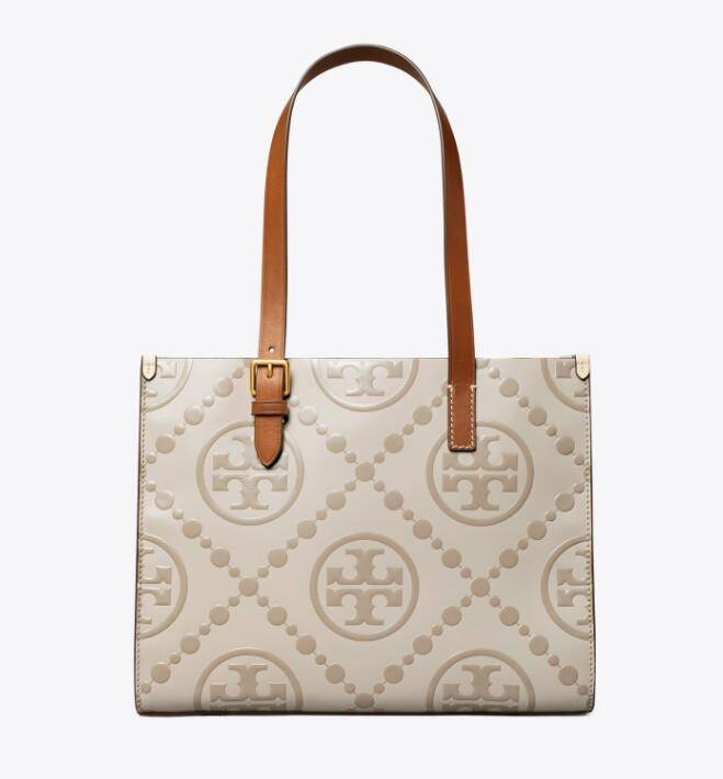 商品Tory Burch|汤丽伯奇女士T MONOGRAM 纹理皮革手提单肩包（香港仓发货）,价格¥3794,第9张图片详细描述