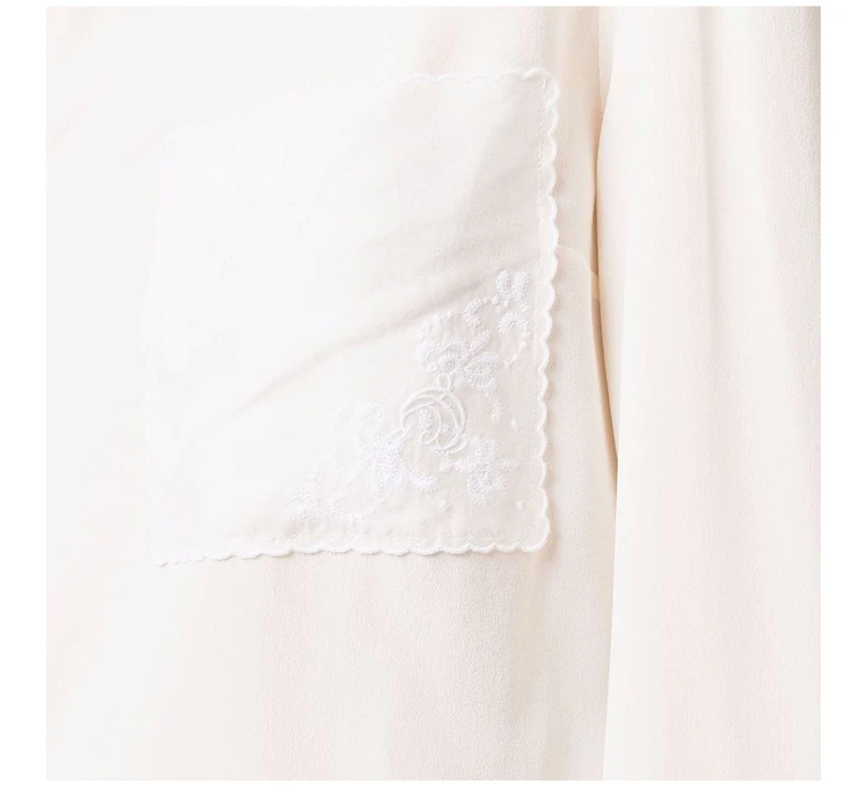 商品Chloé|CHLOE' 女士白色圆领长袖衬衫 C22SHT23-004-115,价格¥3884,第8张图片详细描述