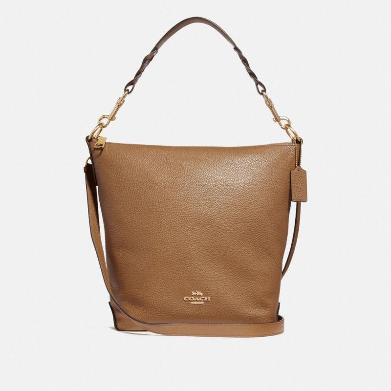 商品[国内直发] Coach|COACH 奥莱款大号女士皮质单肩手提斜挎桶包F31507IMLQD,价格¥1481,第2张图片详细描述