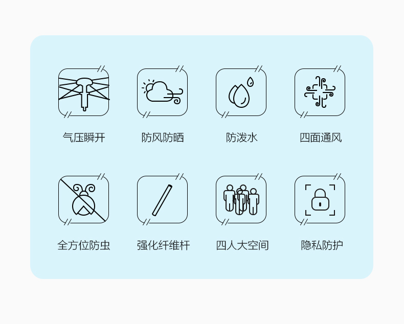 商品[国内直发] MobiGarden|户外野营外露营全自动加厚防晒沙滩便携式可折叠大帐篷零动,价格¥413,第19张图片详细描述