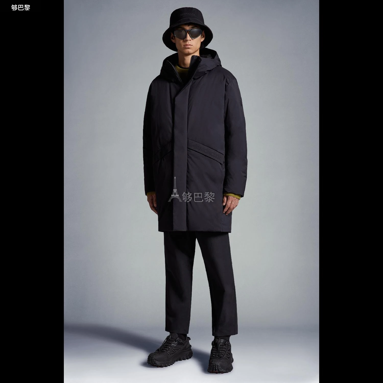 商品Moncler|【预售】 MONCLER盟可睐 24秋冬 男士 大衣 早秋新品 Aberden长款男士羽绒服派克大衣 I20911C0001159754999,价格¥13546,第4张图片详细描述