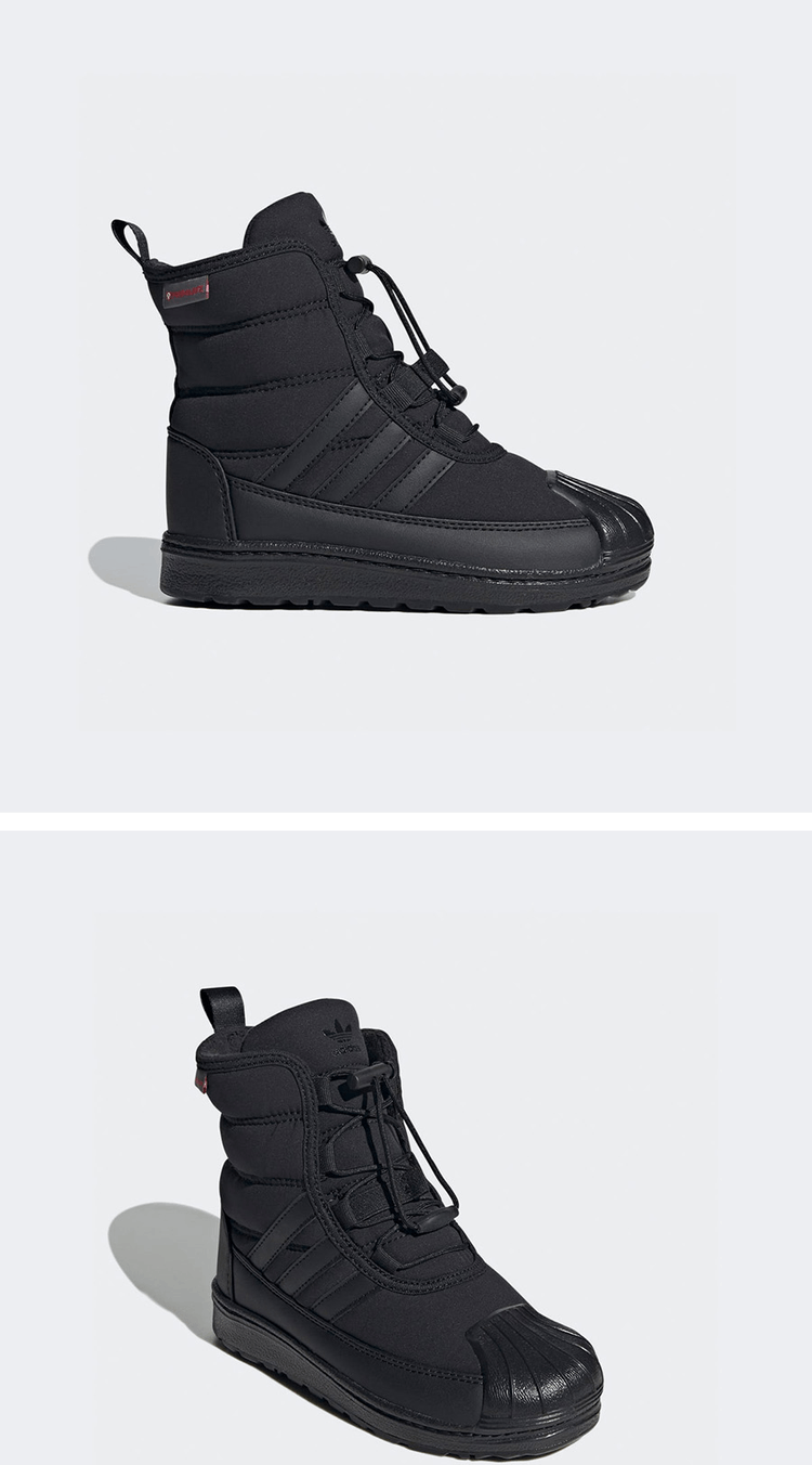 商品Adidas|【Brilliant|包邮包税】阿迪达斯 SUPERSTAR 360 BOOT 儿童  靴子 棉靴  ID9723 CBLACK/CBLACK/CBLACK,价格¥745,第2张图片详细描述