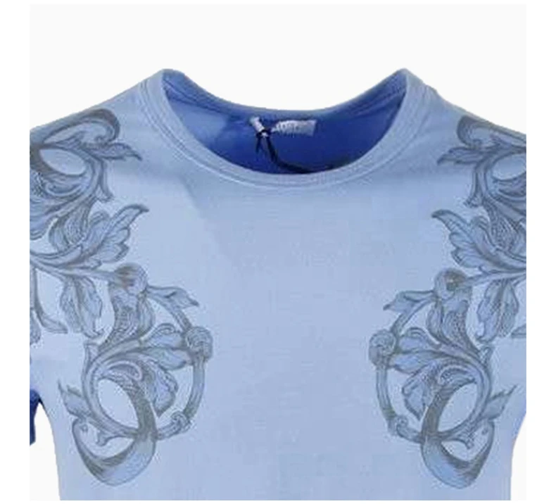 商品Versace|VERSACE 范思哲 男士印花圆领T恤 V820097-VE0006-V438,价格¥742,第8张图片详细描述