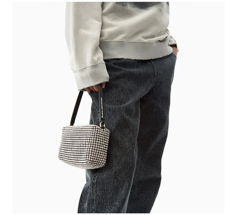 商品[国内直发] Alexander Wang|ALEXANDER WANG 银色女士单肩包 2019P0813J-100,价格¥4684,第6张图片详细描述