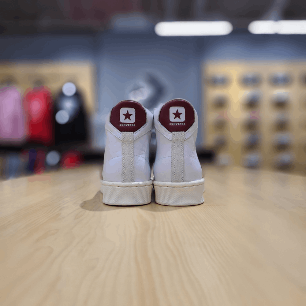 商品【预售商品15天发货】 Converse|【韩国直邮|包邮包税】匡威 共用 PRO LEATHER HI 运动鞋 RED/EGRET 170648C 白色,价格¥492,第5张图片详细描述