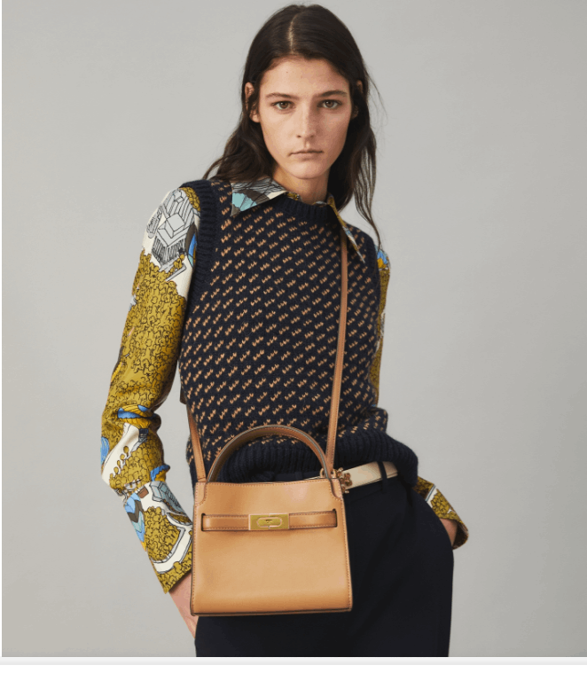 商品[国内直发] Tory Burch|TORY BURCH汤里柏琦 女士提拉米苏色牛皮�革迷你手提单肩斜挎包77257-227,价格¥4133,第5张图片详细描述
