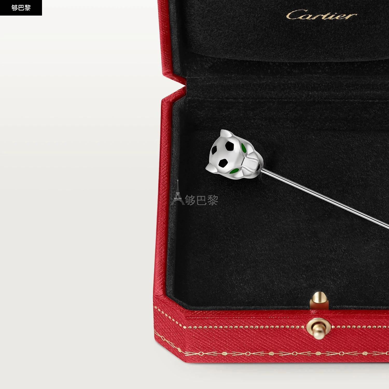 商品Cartier|包邮包税【预售7天发货】 CARTIER 23秋冬 女士 领带夹 Panthère de Cartier卡地亚猎豹系列领带夹 OG000331,价格¥11471,第7张图片详细描述
