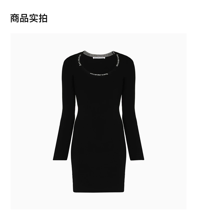 商品Alexander Wang|ALEXANDER WANG 黑色女士连衣裙 4KC4216-032,价格¥2870,第4张图片详细描述