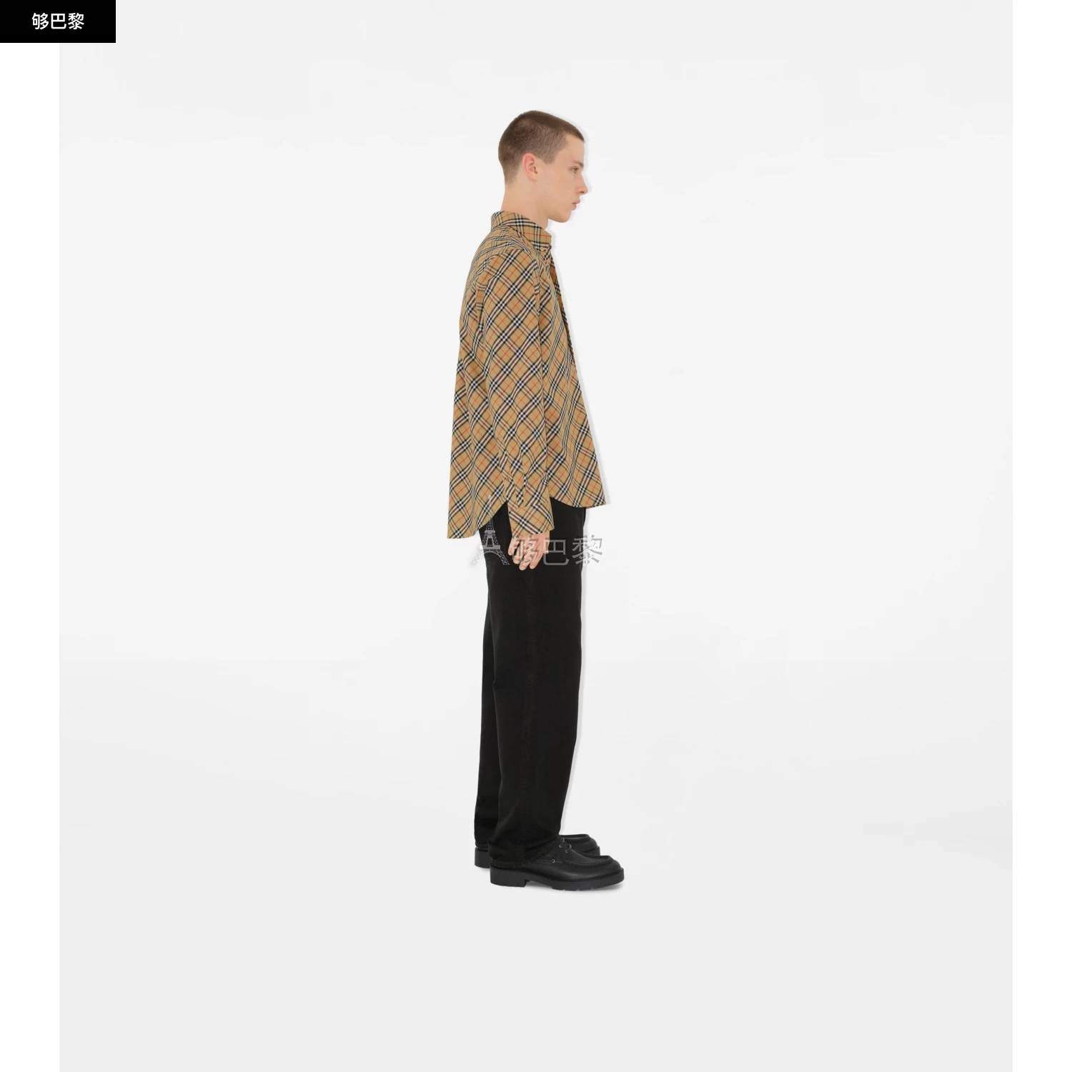 商品Burberry|【预售】 巴宝莉 24秋冬 男士 长袖衬衫 休闲版型格纹棉质衬衫 81040721,价格¥5403,第5张图片详细描述