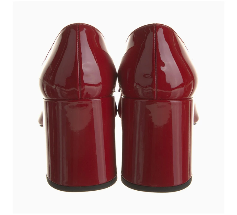 商品Prada|PRADA 女士红色皮革高跟鞋 1D017M-069-F0011,价格¥4127,第7张图片详细描述