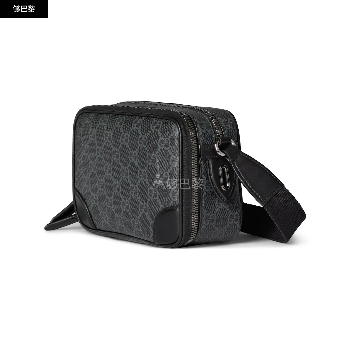商品Gucci|【预售】 古驰 24秋冬 男士 单肩包 GG EMBLEM系列超迷你手袋 821217 FAED4 1000,价格¥13601,第6张图片详细�描述