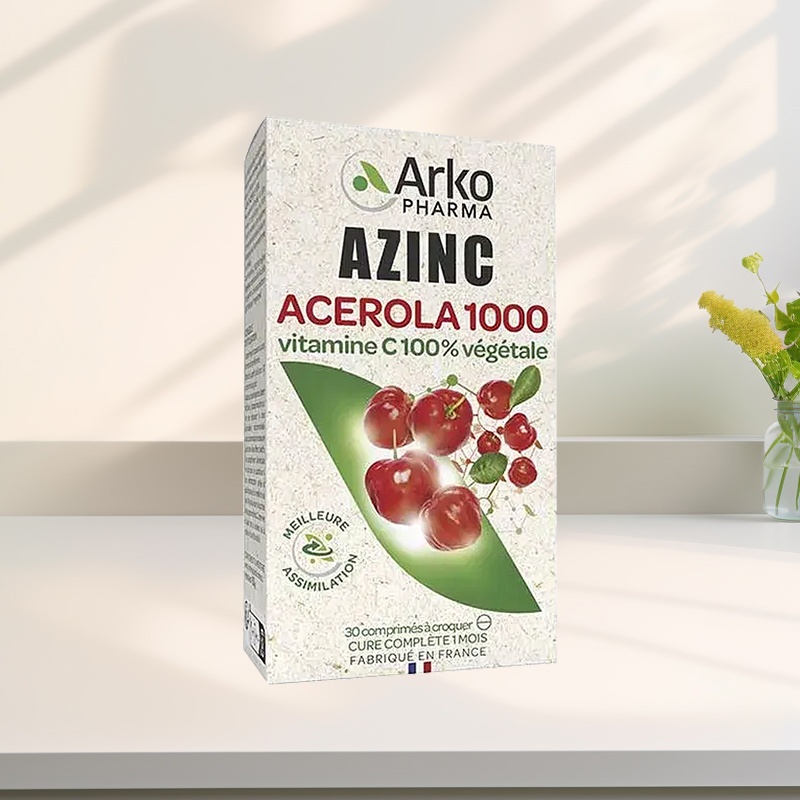 商品Arkopharma|纯植物针叶樱桃提炼维生素C咀嚼片30粒 抗疲劳  1-2-3盒,价格¥142,第3张图片详细描述
