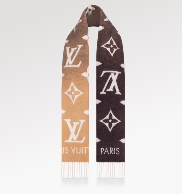 商品Louis Vuitton|Louis Vuitton 路易威登 米色羊毛提花织纹围巾M73675,价格¥8797,第2张图片详细描述
