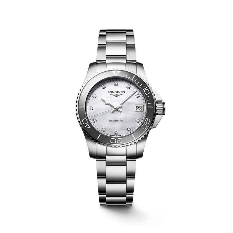 商品Longines|浪琴 女银色不锈钢表带表盘石英腕表32mm（三色可选）,价格¥10122,第4张图片详细描述