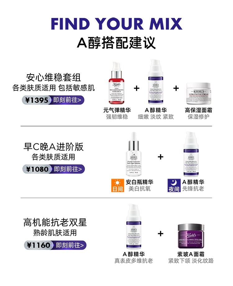 商品Kiehl's|Kiehl's科颜氏A醇精华乳30-50ml,价格¥489,第13张图片详细描述